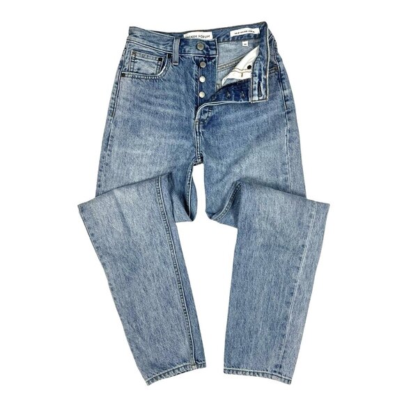 Denim Forum The Boyfriend High Rise Loose Jeans Size 23 Button Fly 9 Yrs Blondie - Picture 2 of 13